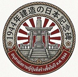 สติกเกอร์ที่ระลึกอนุสรณ์สถานญี่ปุ่น