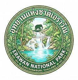 สติกเกอร์ที่ระลึกอุทยานแห่งชาติเอราวัณ