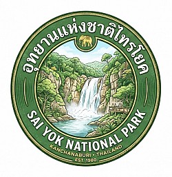 สติกเกอร์ที่ระลึกอุทยานแห่งชาติไทรโยค
